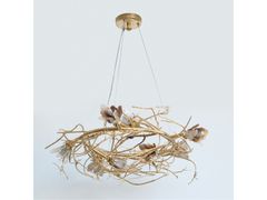 Lampadario in oro zecchino&nbsp;NATURAL MOOD 7500/8 - POSSONI ILLUMINAZIONE