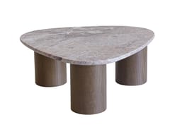 Tavolino da caff in marmo Fior di Pesco Carnico e frassino  JADE 953/TBT - POTOCCO
