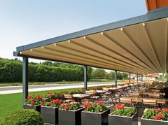 Pergola in alluminio con copertura scorrevole&nbsp;MITO - PRATIC