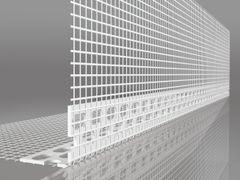 Angolare flessibile in PVC bianco per isolamento termico&nbsp;ROTOLO ANGOLARE PVC CON RETE - UNICALCE