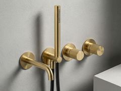 MISCELATORE PER VASCA A MURO A 4 FORI CON DOCCETTA&nbsp;GRANO 6670502 - QD ITALIA