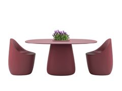 Tavolo ovale in HPL&nbsp;COBBLE HPL BUCKET - QEEBOO