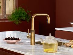 Miscelatore da cucina in acciaio inox con doccetta estraibile&nbsp;FLEX SQUARE - QUOOKER ITALIA