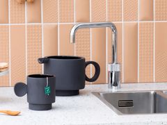 RUBINETTO DA CUCINA IN ACCIAIO INOX CON DOCCETTA ESTRAIBILE&nbsp;NORDIC SQUARE SINGLE TAP - QUOOKER ITALIA