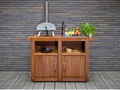 Cucina da esterno in acciaio Corten�&nbsp;BBQUAR KITCHEN TROLLEY - RB73