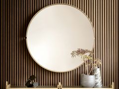 Specchio rotondo in metallo con cornice da parete&nbsp;OMEGA - RIFLESSI