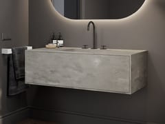 Mobile lavabo singolo in Corian� con cassetti&nbsp;GAIA CORIAN� EDGE - RILUXA HQ