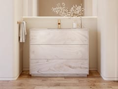 Mobile lavabo da terra in Corian� con lavabo integrato&nbsp;GAIA FREESTANDING CORIAN�  - RILUXA HQ