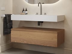 Mobile bagno sospeso in legno massello con cassetti&nbsp;GAIA WOOD - RILUXA HQ