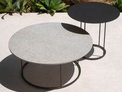 Tavolino da giardino basso rotondo in alluminio&nbsp;ZEFIRO - RODA