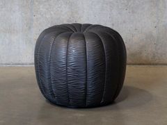 Pouf rotondo in pelle&nbsp;ONDA - RYTSOLA