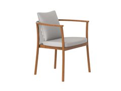 Sedia da giardino impilabile in iroko con braccioli&nbsp;LEVANTE WOOD - REVER