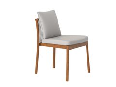 Sedia da giardino impilabile in iroko senza braccioli&nbsp;LEVANTE WOOD - REVER