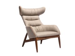 Poltrona a orecchioni in tessuto con braccioli&nbsp;BEATRIX - RITZWELL & CO.