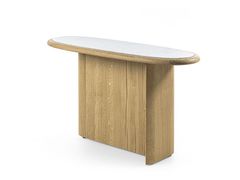 Consolle ovale in legno e marmo&nbsp;SUISEKI - RIVA INDUSTRIA MOBILI