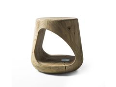 Sgabello basso in legno massello di cedro&nbsp;GEPPO - RIVA INDUSTRIA MOBILI