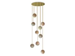 Lampada a sospensione a LED in alabastro&nbsp;ROYAL CHANDELIER CIRCULAR DROPS - THE OFFICE COLLECTIVE