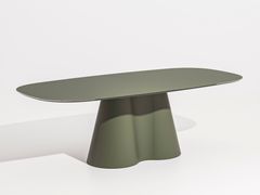 Tavolo da pranzo con base scultorea in metallo verniciato &nbsp;JUPE - APP DESIGN