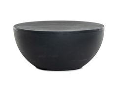 Tavolino da giardino rotondo basso in polietilene&nbsp;ROOLF BLACK EDITION - OOSTRO CARPETS