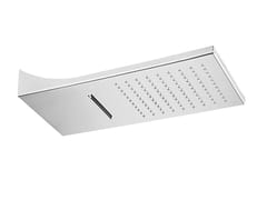 Soffione doccia rettangolare a muro in acciaio inox&nbsp;WELLNESS - 1742 - RUBINETTERIA GIULINI GIOVANNI