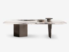 Tavolo rettangolare da pranzo in marmo&nbsp;BLANCO - RUGIANO INTERIORS DECORATION