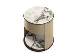 Comodino rotondo in marmo con cassetti&nbsp;FLOYD - RUGIANO INTERIORS DECORATION