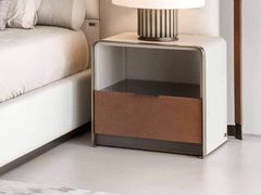 Comodino rettangolare in pelle&nbsp;GRACE - RUGIANO INTERIORS DECORATION