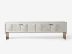 Mobile TV basso in pelle con ante a battente&nbsp;IOLANDA LOW - RUGIANO INTERIORS DECORATION