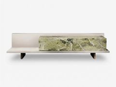 Mobile TV basso in pelle e marmo&nbsp;TRACE - RUGIANO INTERIORS DECORATION