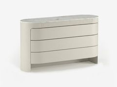 Cassettiera in pelle con piano in marmo&nbsp;VOGUE - RUGIANO INTERIORS DECORATION