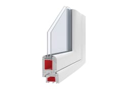 Porta d'ingresso in PVC per esterno con pannelli in vetro SEVEN PORTONCINO - ITAL-PLASTICK