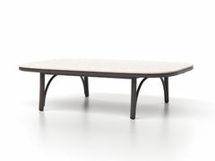 Tavolino da giardino rettangolare in alluminio e pietra&nbsp;ARATA - SKLD STUDIO