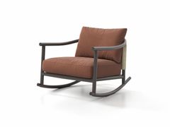 Poltrona da giardino a dondolo in alluminio e corda&nbsp;ARATA - SKLD STUDIO