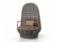 Poltrona da giardino in corda con schienale alto&nbsp;KORO - SKLD STUDIO