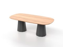 Tavolo da giardino in alluminio e teak&nbsp;LACUS 220 - SKLD STUDIO