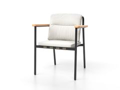 Sedia da giardino in alluminio e teak con braccioli&nbsp;LACUS - SKLD STUDIO