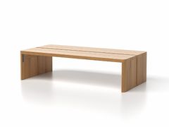 Tavolino da giardino basso in teak&nbsp;OLMA - SKLD STUDIO