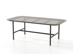 Tavolo da giardino in alluminio e vetro&nbsp;RONDA - SKLD STUDIO