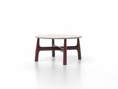 Tavolino da giardino rotondo in alluminio e pietra&nbsp;SERRA - SKLD STUDIO