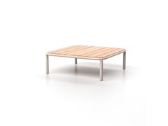 Tavolino da giardino in alluminio e teak&nbsp;TEMPO - SKLD STUDIO