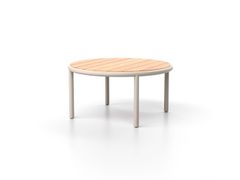 TAVOLINO DA GIARDINO IN ALLUMINIO E TEAK&nbsp;TEMPO - SKLD STUDIO