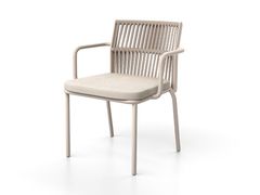 Sedia da giardino in alluminio e corda con braccioli&nbsp;TEMPO - SKLD STUDIO