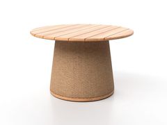 Tavolo da giardino rotondo in teak&nbsp;UMBRA - SKLD STUDIO