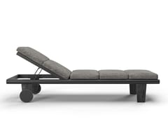 Lettino da giardino reclinabile imbottito in alluminio con ruote&nbsp;SESTRI - SNOC OUTDOOR FURNITURE