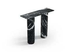 Consolle rettangolare in marmo Nero Marquina&nbsp;OMBRURE MINI - STONE VALLEY
