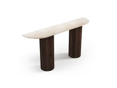 Consolle semicircolare con piano in marmo Crema&nbsp;OMBRURE - STONE VALLEY