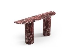 Consolle semicircolare in marmo Rosso Levanto&nbsp;OMBRURE - STONE VALLEY