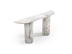 Consolle semicircolare in marmo Calacatta Oro&nbsp;OMBRURE - STONE VALLEY