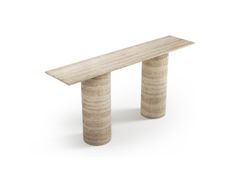 Consolle rettangolare in travertino classico&nbsp;OMBRURE - STONE VALLEY
