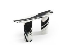 Consolle semicircolare in marmo Panda&nbsp;OMBRURE - STONE VALLEY